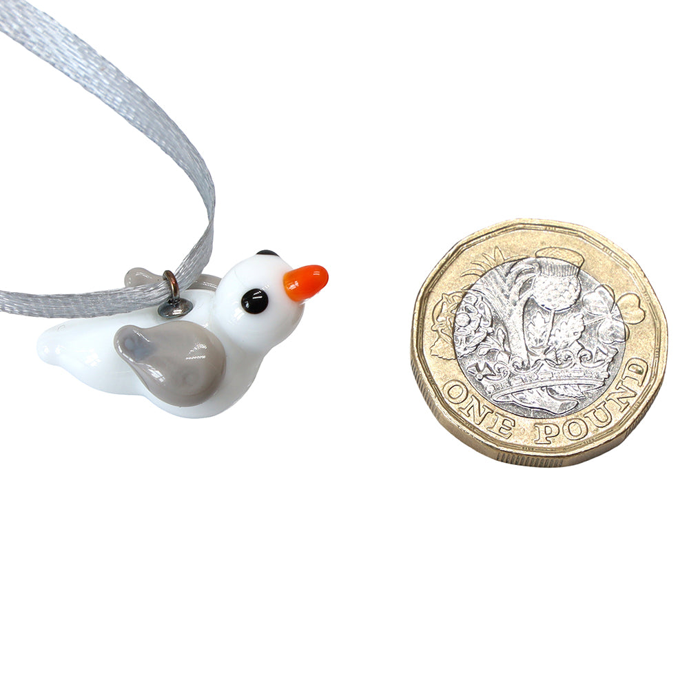 Tiny Glass Seagull Hanging Decoration