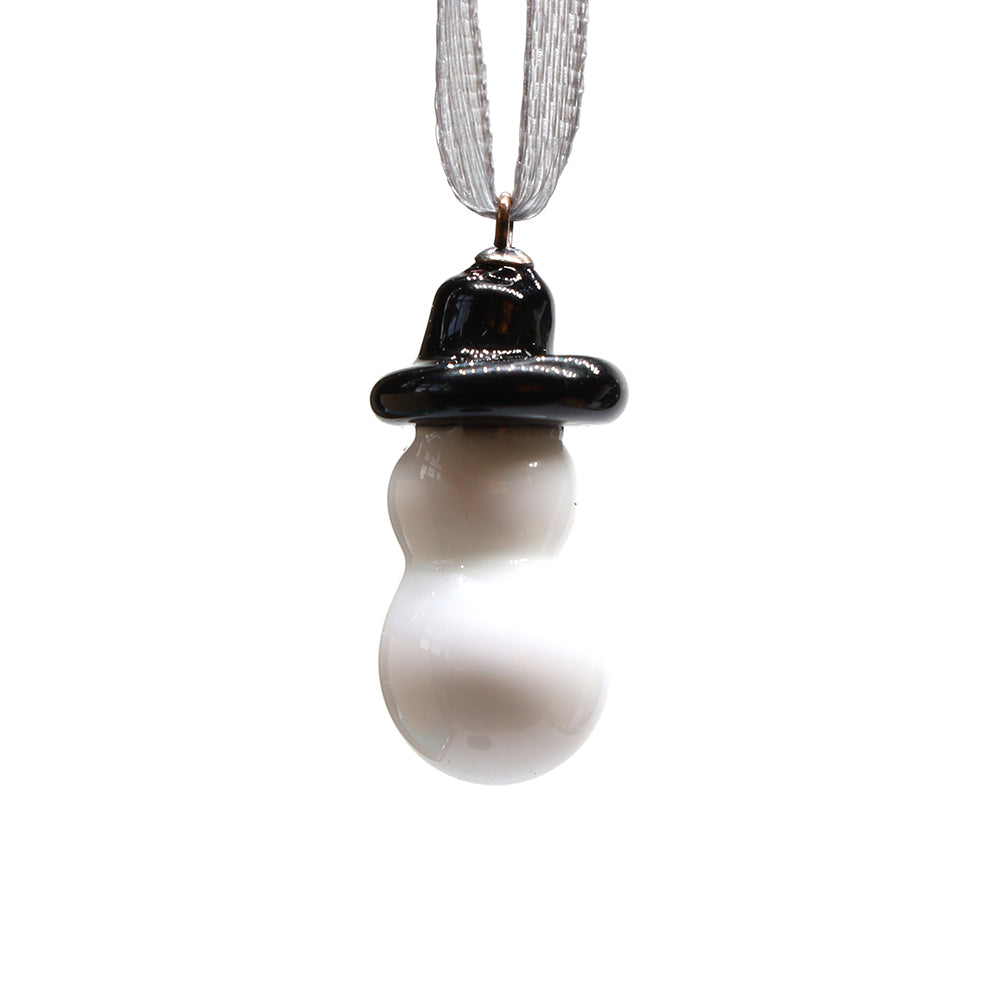Tiny Glass Snowman Hanging Decoration