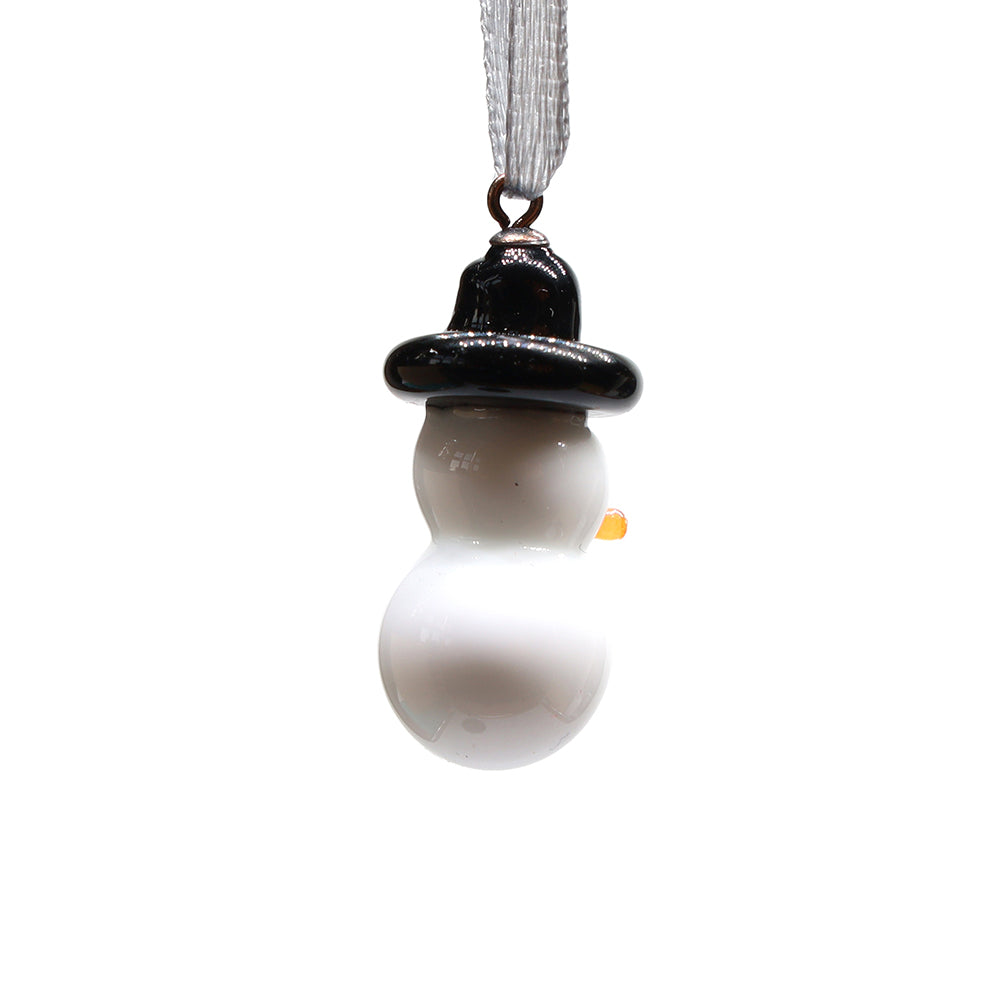 Tiny Glass Snowman Hanging Decoration