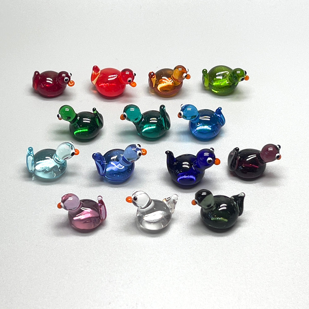 Clear Transparent Glass Duck