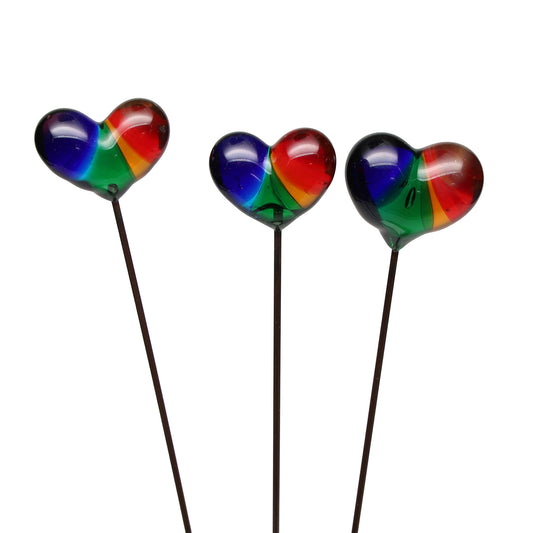 Transparent Rainbow Heart Plant Decoration