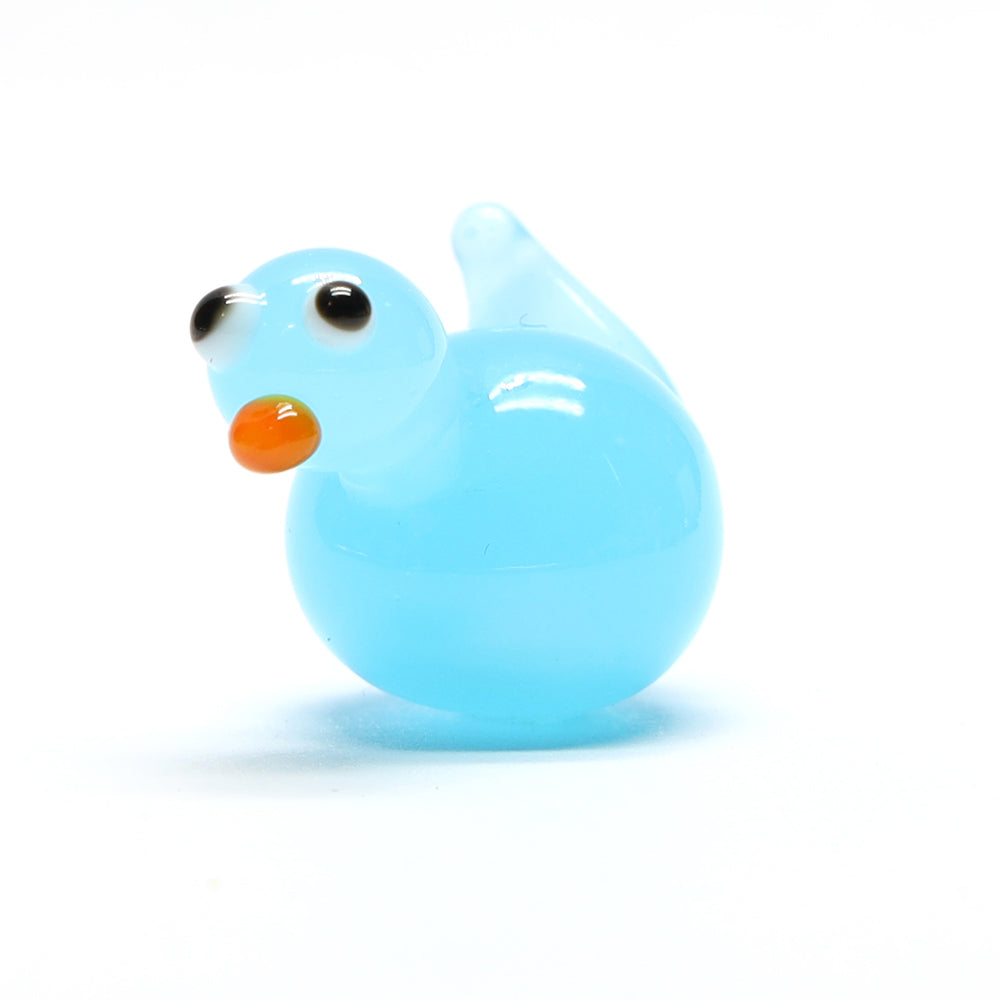Turquoise Opal Glass Duck