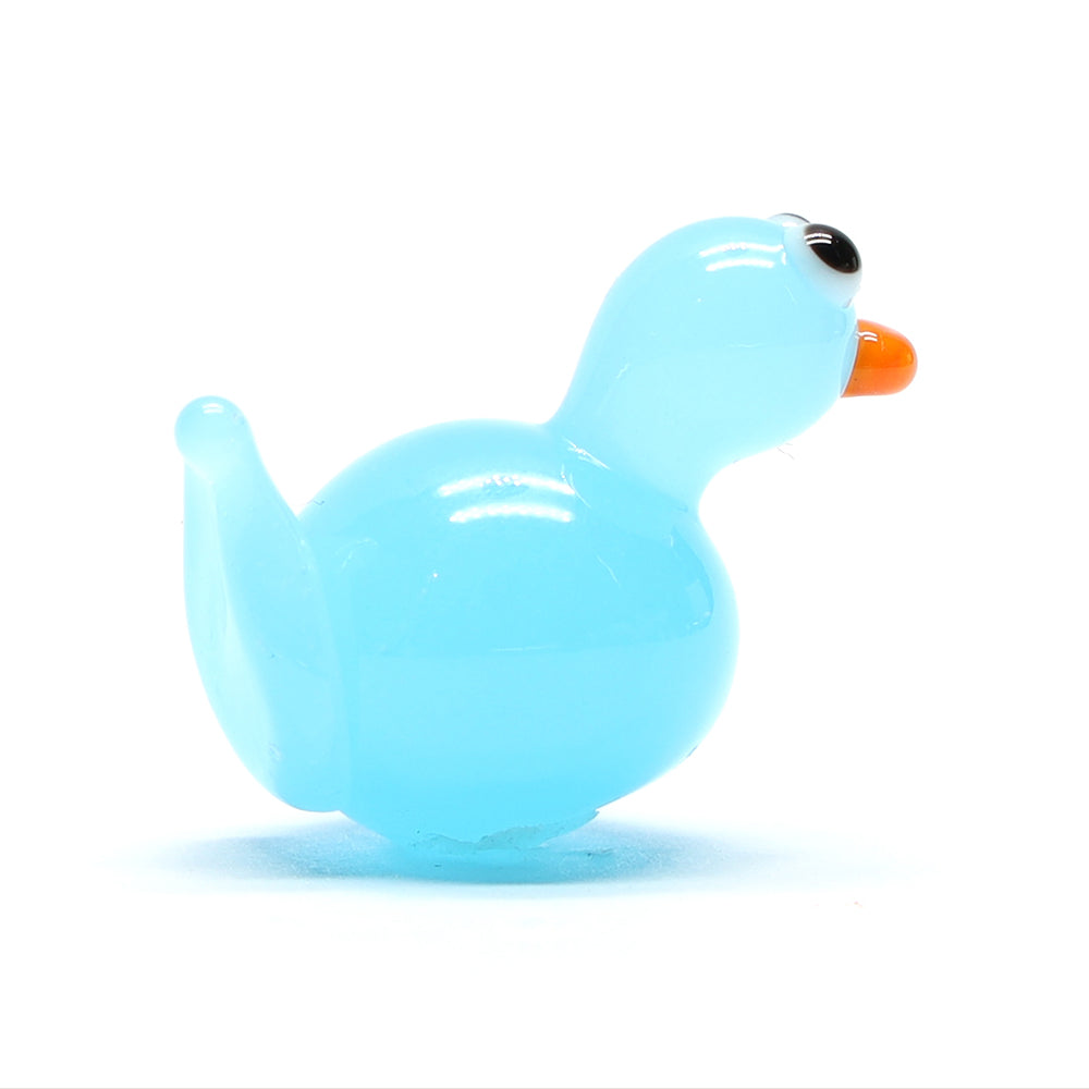 Turquoise Opal Glass Duck