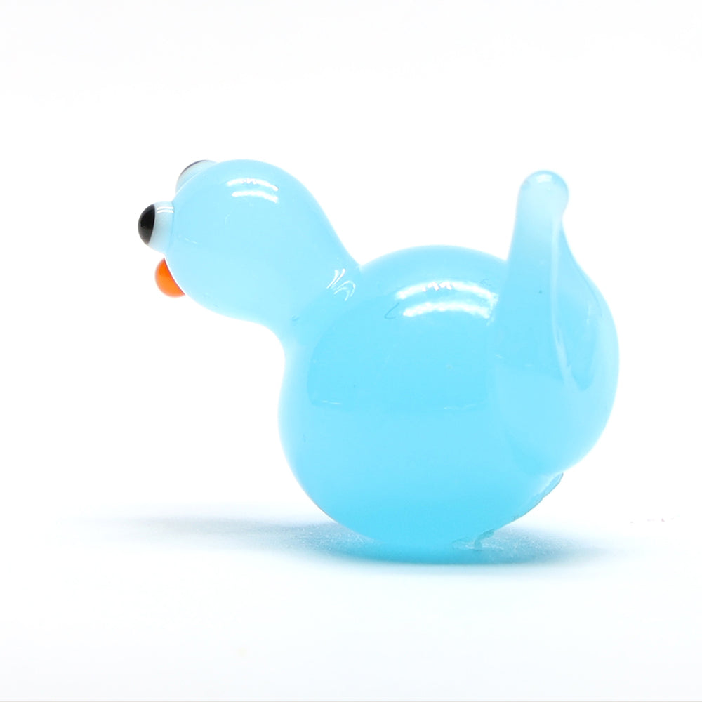Turquoise Opal Glass Duck