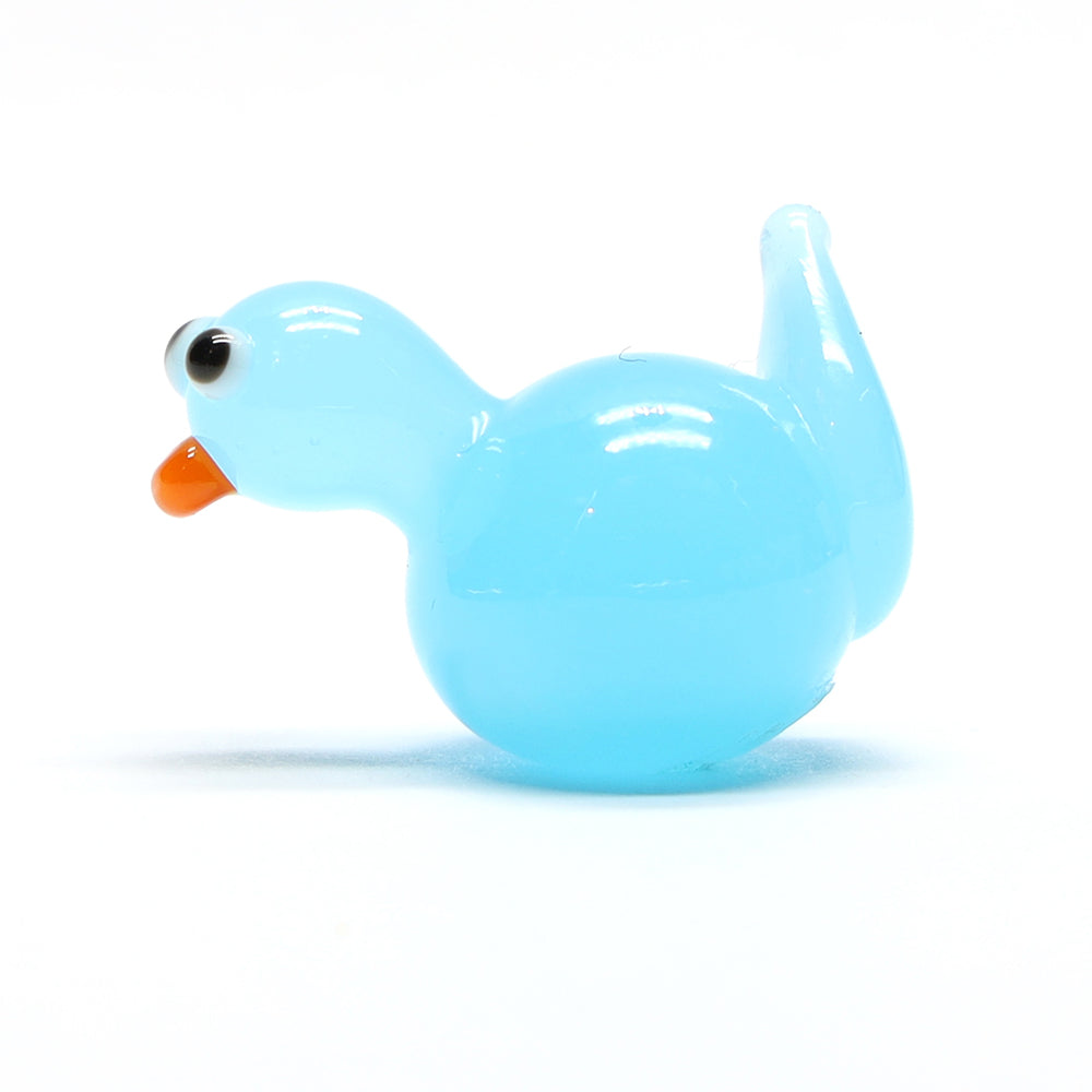 Turquoise Opal Glass Duck