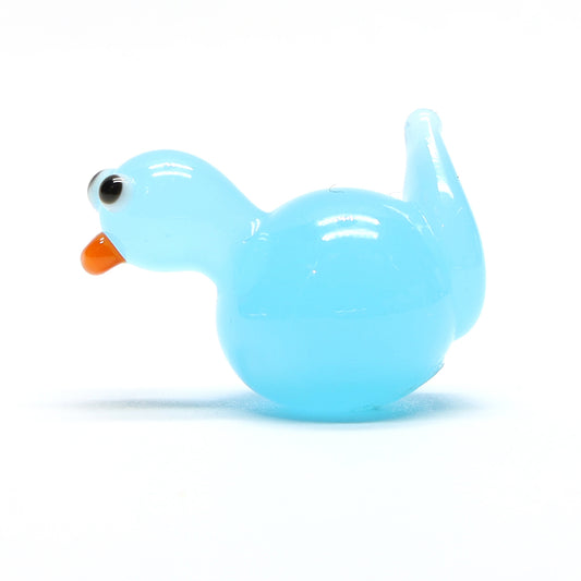 Turquoise Opal Glass Duck