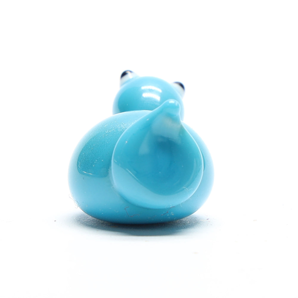 Turquoise Opaque Glass Duck