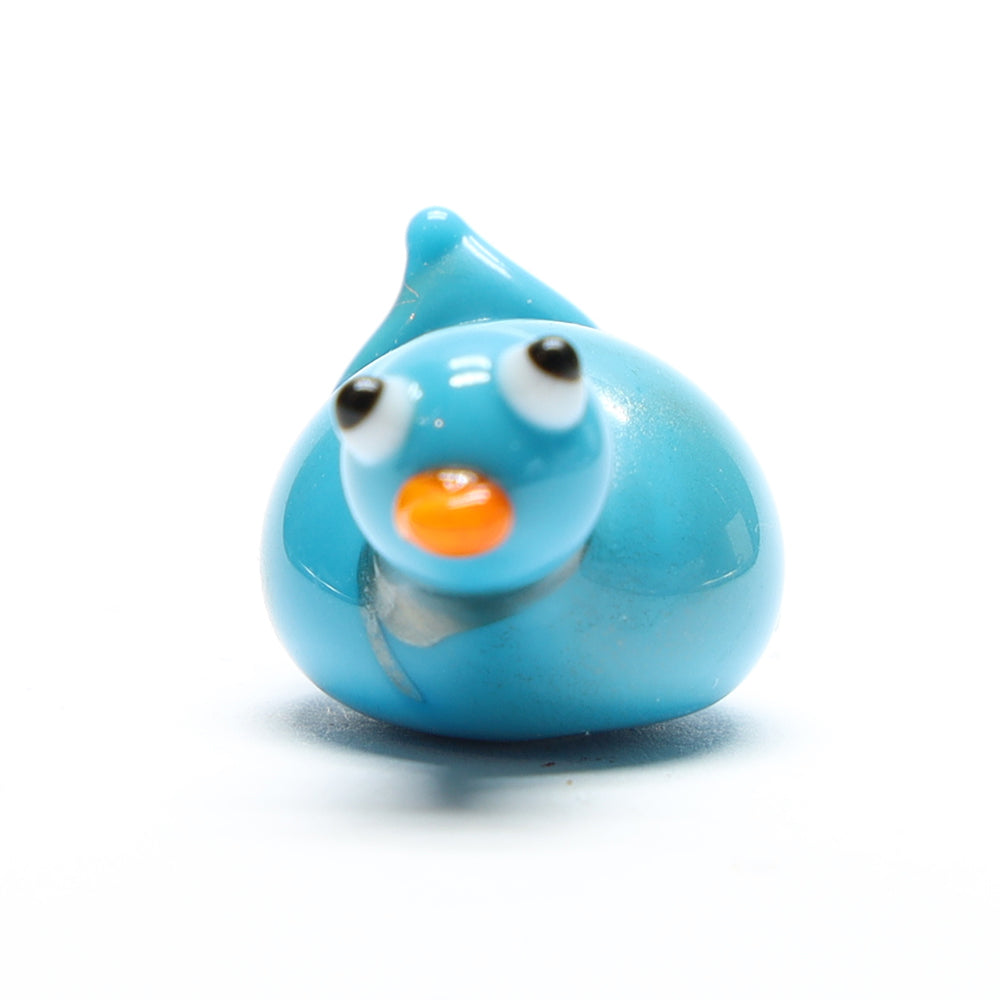 Turquoise Opaque Glass Duck
