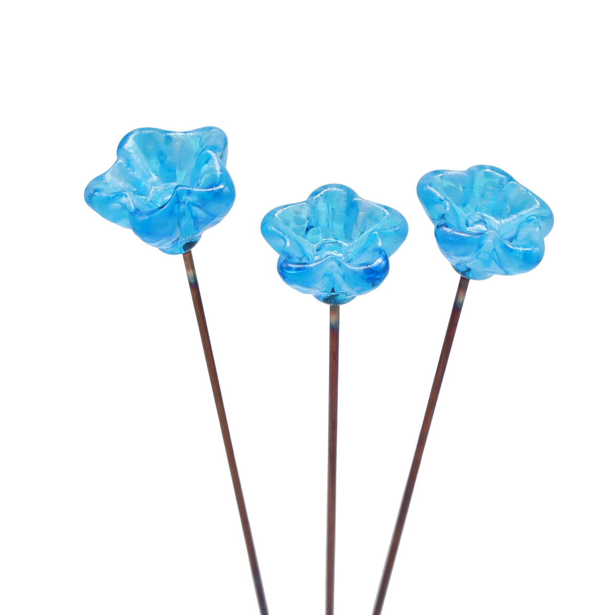 Turquoise Glass Star Flower