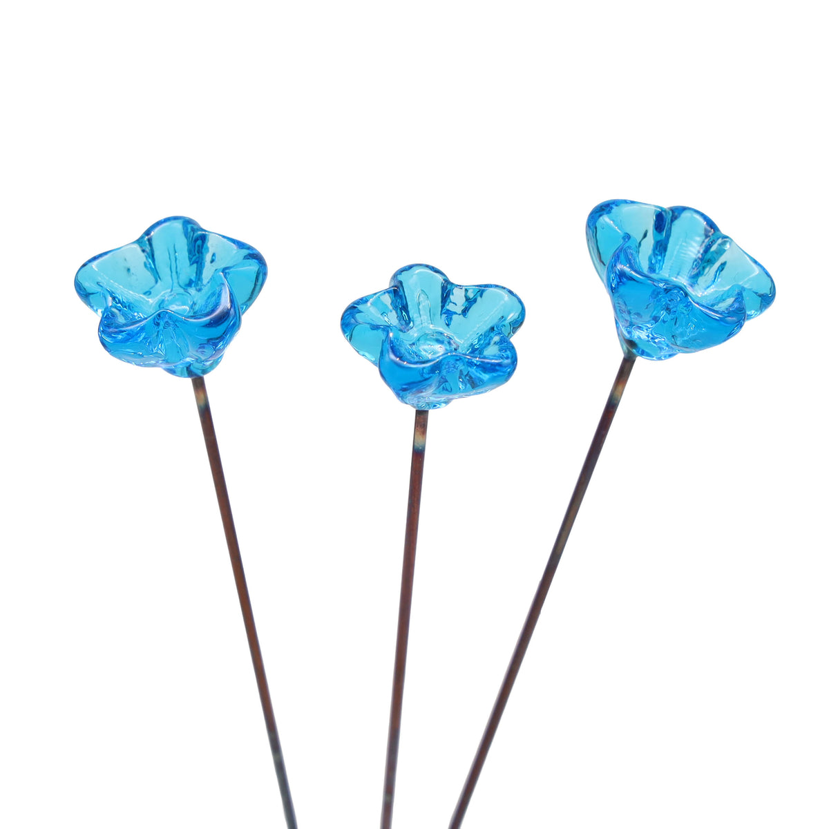Turquoise Glass Star Flower