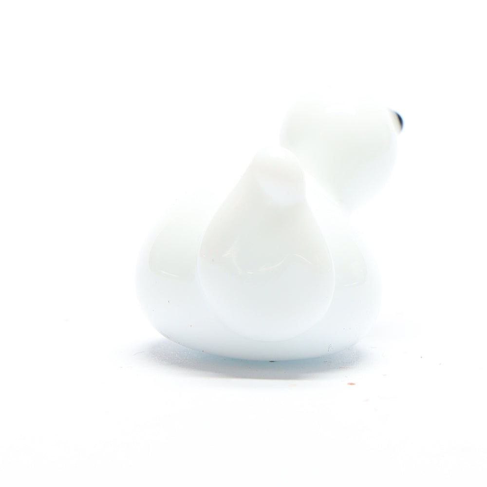 White Opaque Glass Duck