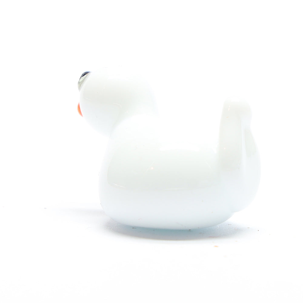 White Opaque Glass Duck