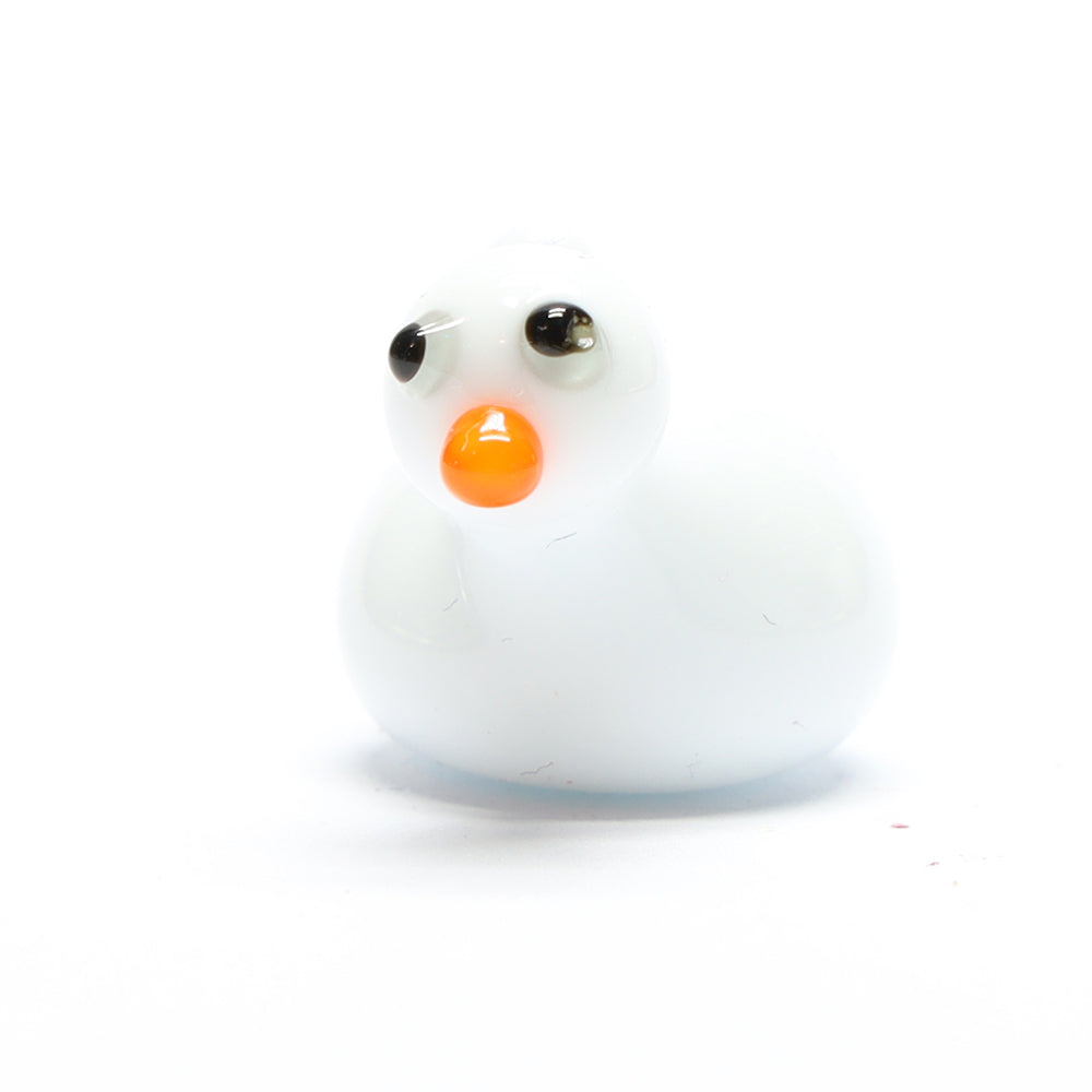 White Opaque Glass Duck