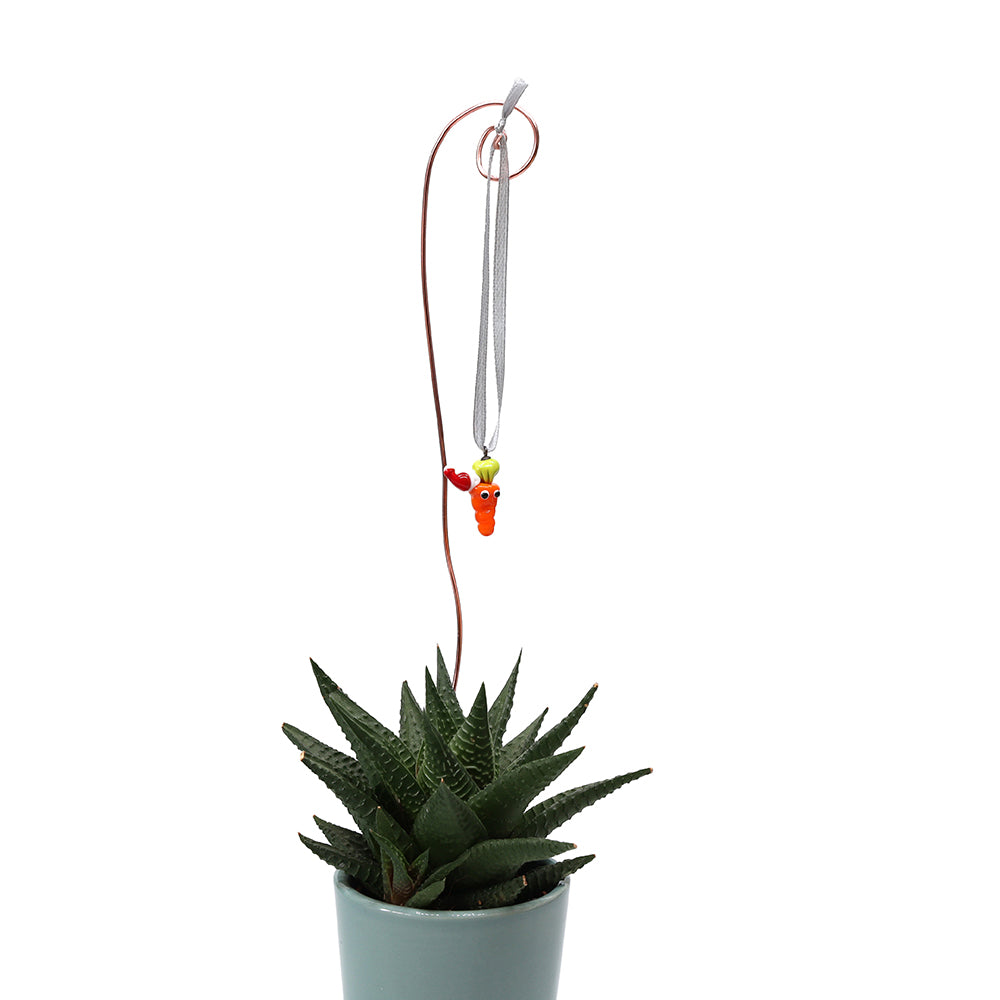 Tiny Glass Christmas Carrot Hanging Decoration