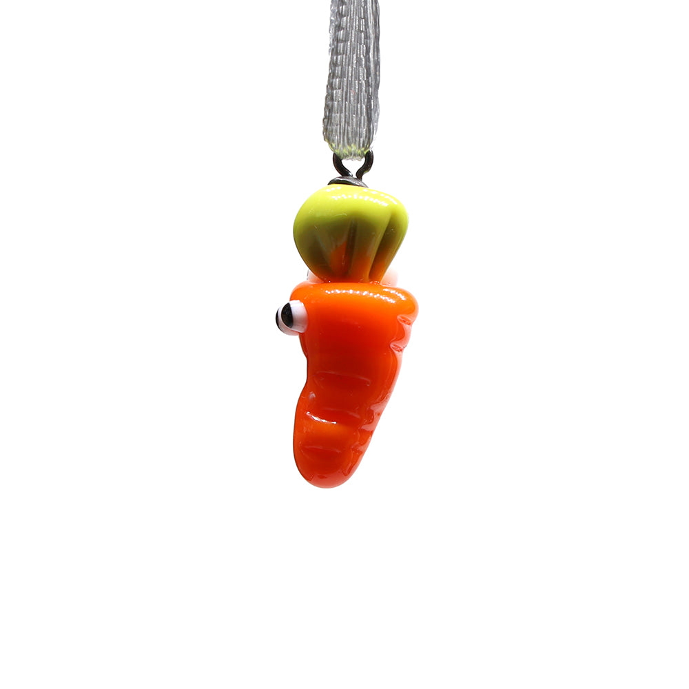 Tiny Glass Christmas Carrot Hanging Decoration