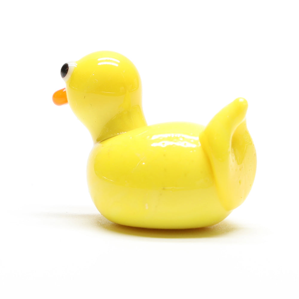 Yellow Opaque Glass Duck