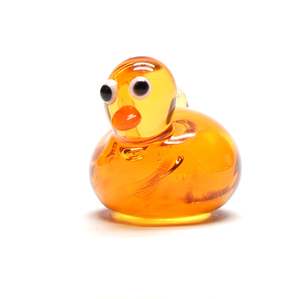 Yellow Transparent Glass Duck