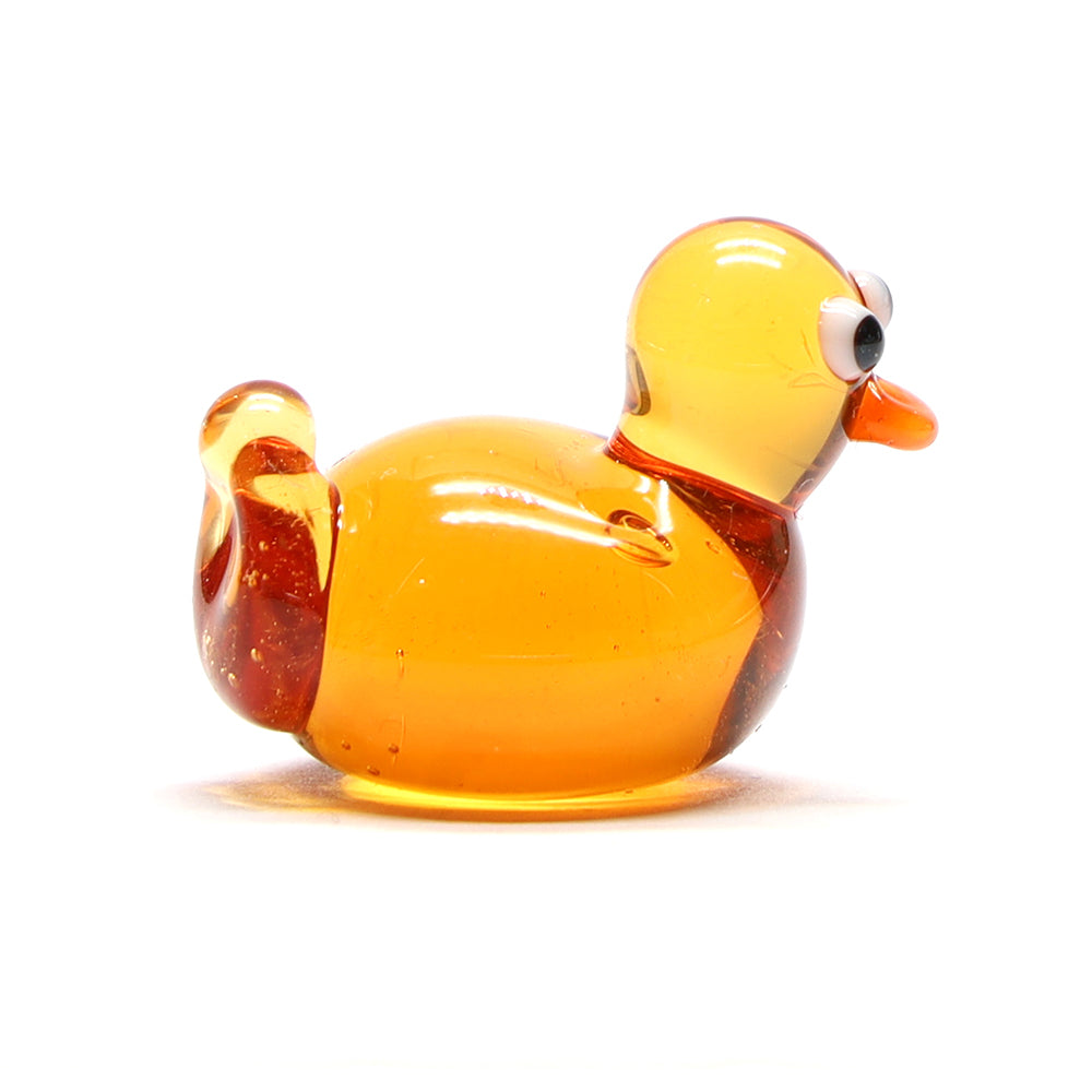 Yellow Transparent Glass Duck