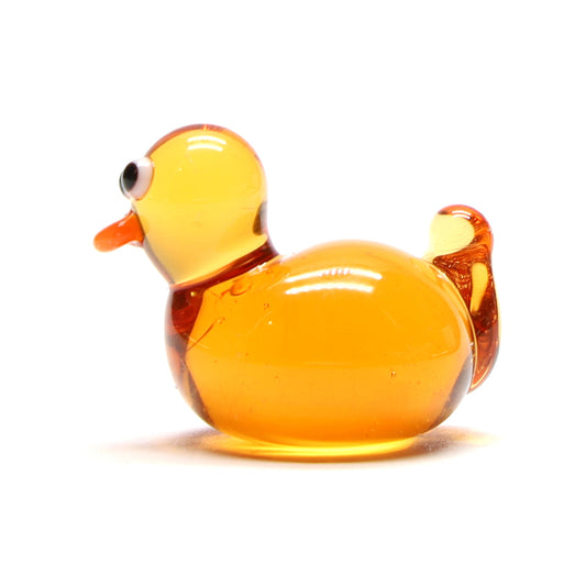 Yellow Transparent Glass Duck